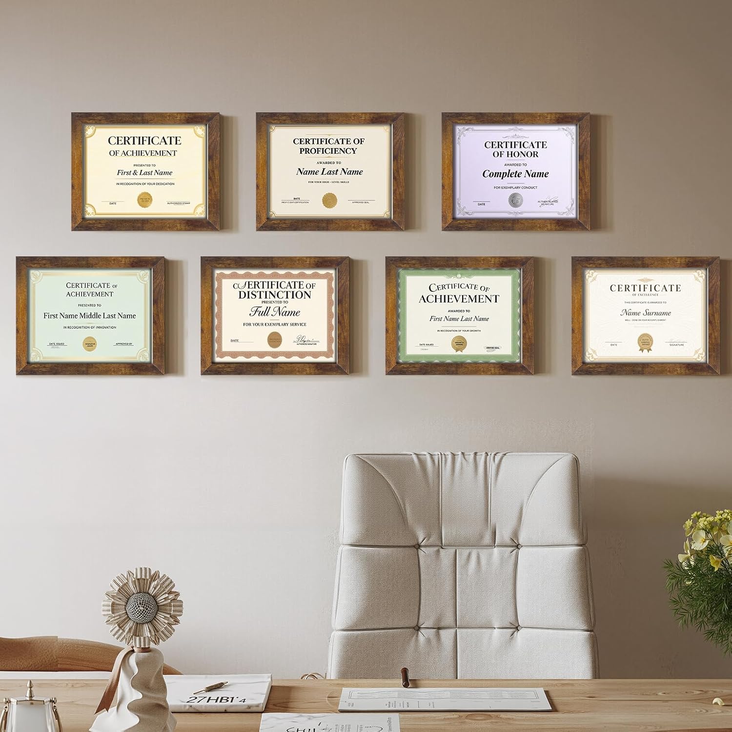 Certifications wall at Jayant G Kulkarni